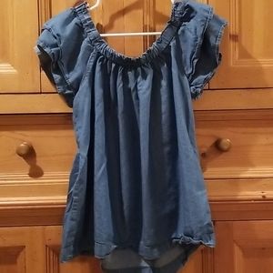 Loft denim off the shoulder top